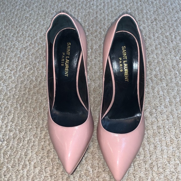 Saint Laurent Janis Pointy Toe Platform Pumps - Picture 2 of 8